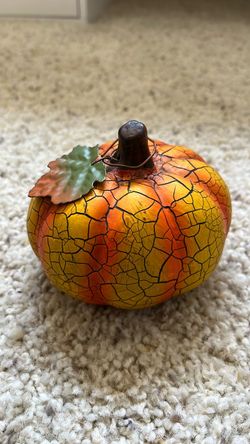 Decorative Crackle Finish Pumpkin