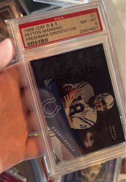 1998 Leaf R&S Peyton Manning Freshman Orientation PSA 8
