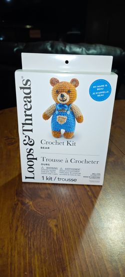 Loops & Threads Crochet Kit - Beau the Bear - New