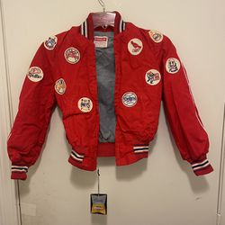 60s Vintage Kids MLB Baseball Jacket With All Over Patches 
