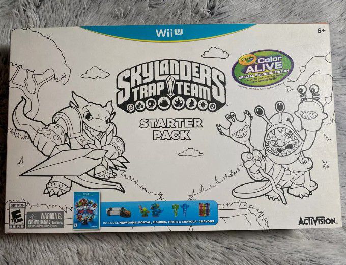 Skylanders Trap Team Starter Pack Wii U Color Alive Special Coloring Edition
