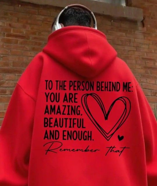 Brand New, "To The Person Behind Me" red hoodie