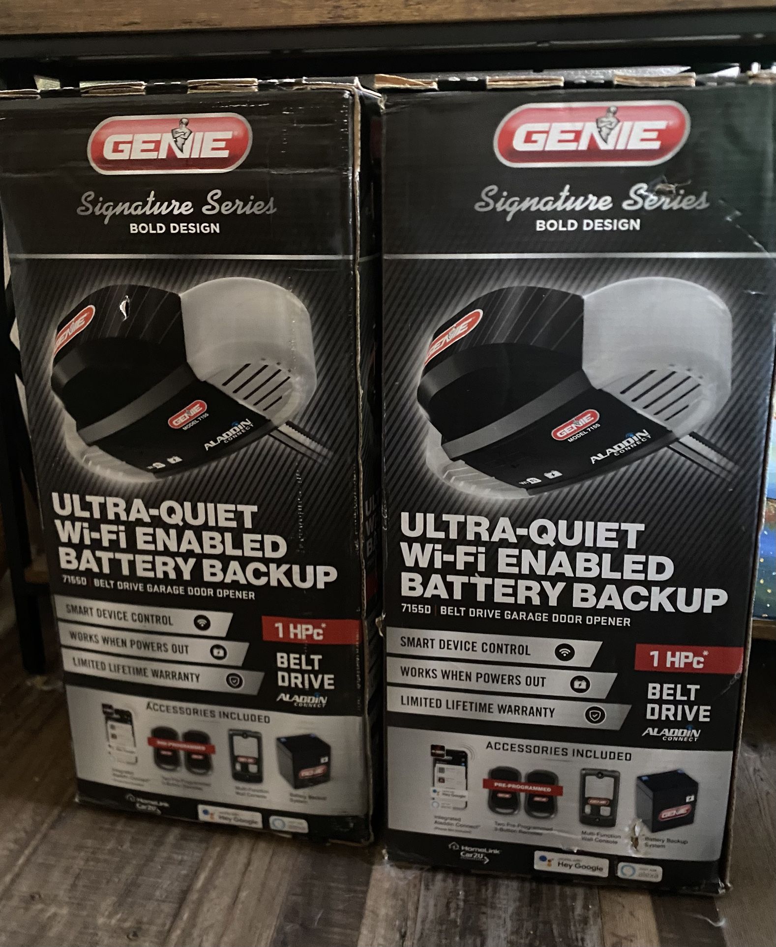 Genie 1-1/4 HPC Belt Drive Smart Garage Door Opener with Battery Backup and LED