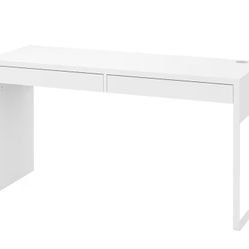 DESK WHITE IKEA and 2 Side Drawers