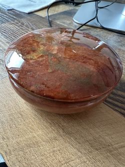 Round Onyx Stone Trinket Box with Lid