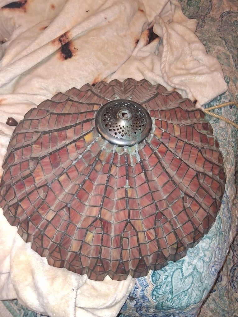 Red Stained Glass Tiffany Style Floor Lamp 