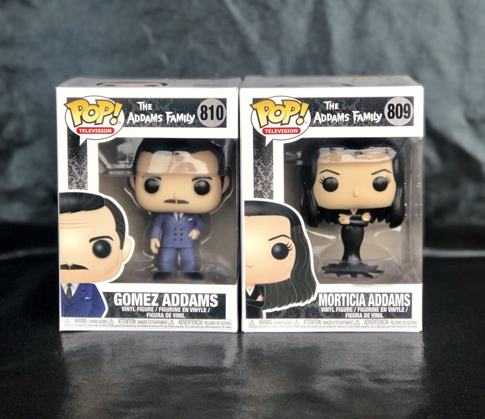 Funko Pop! The Addams Family MORTICIA ADDAMS #809 And GOMEZ ADDAMS #810 Vinyl Figure Set