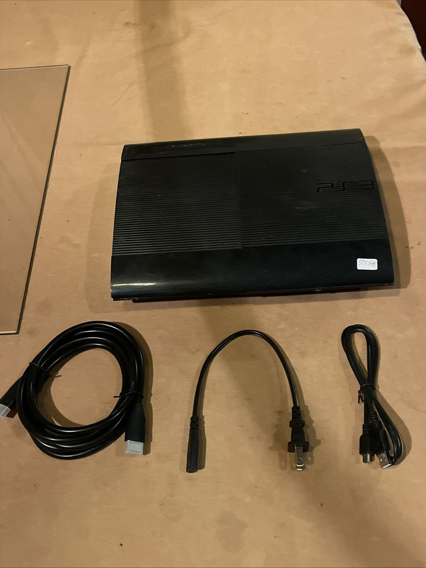 Sony PlayStation 3 Super Slim 500GB PS3 Black Console CECH-4001B w/ Cords(4
