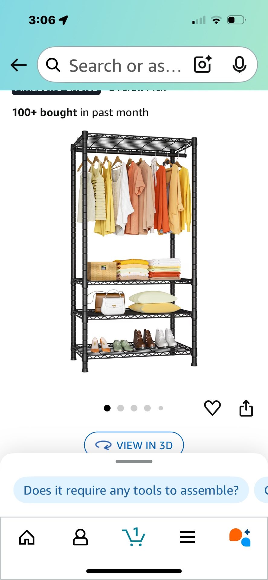 Clothing & Shoe Rack White