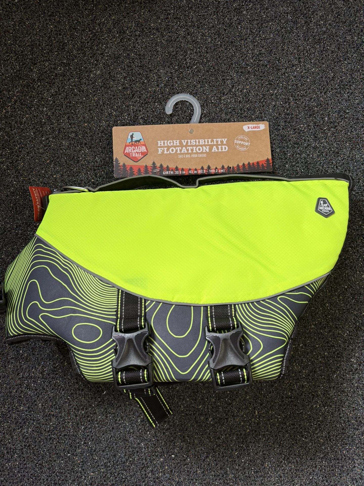 X-Large Dog Life Jacket. High Visibility.