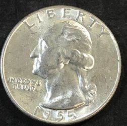 1955-P Silver Washington Quarter
