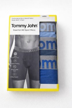 NEW Tommy John 360 Sport Boxer Briefs – Men’s Large, 6” Inseam (3-Pack)