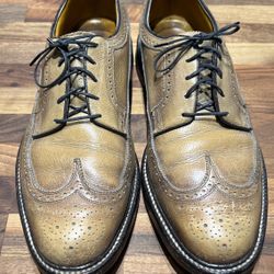 Vintage Florsheim Imperial 93631 Longwing Mustard Shoes