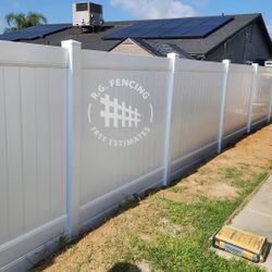 White Vinyl Fence 