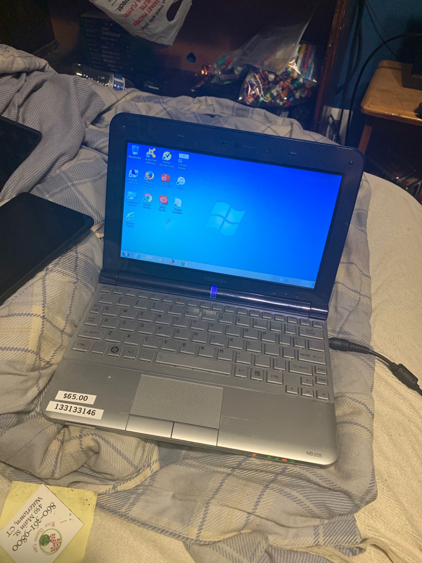 Toshiba laptop for $65