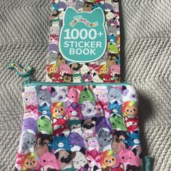 Squishmallow Sticker And Pouch