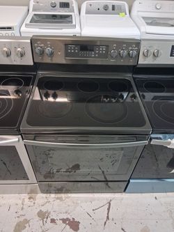 GE Slate Tone 5-burner Electric Range