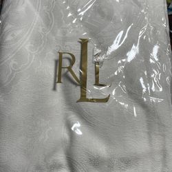 Lauren Ralph Lauren Paisley Suite Tablecloth 60x104 Cream Jacquard New