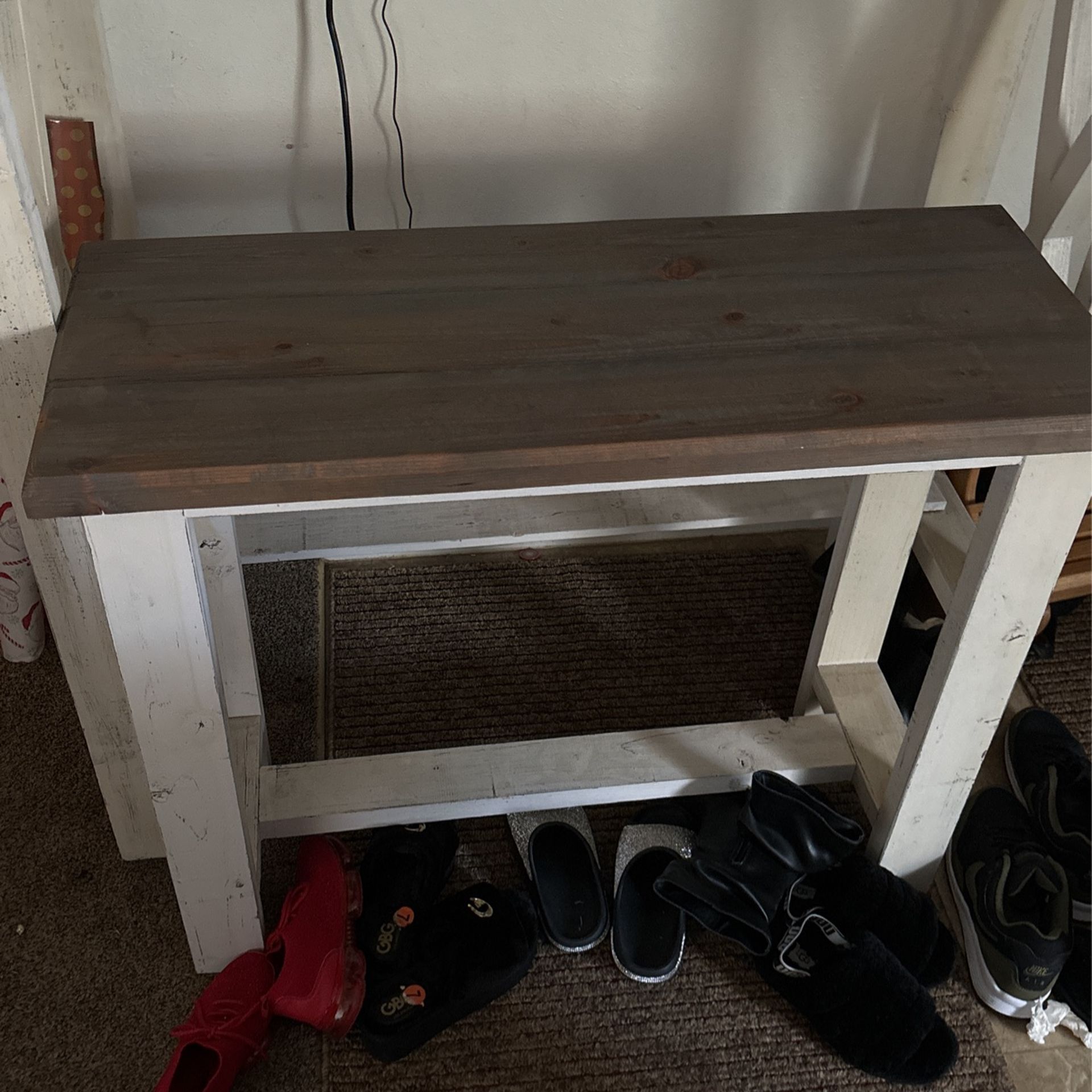 High Wooden Desk (all Wood)