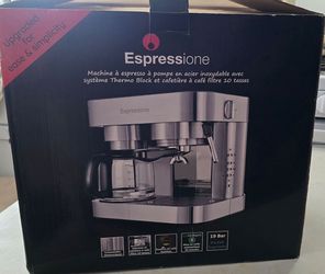 Espressione Combination Stainless Steel Espresso + Coffee Maker, 10 cups