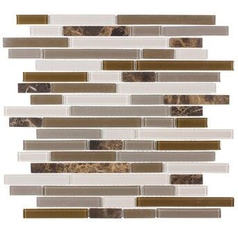 Backsplash - Elida Ceramica Cocoa Mountain Glass and Stone Tile