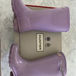 Hunter, Kids Boots, Original Starcloud, Purple Glitter, Size US 1, U