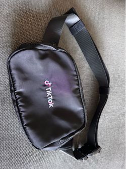 TikTok Branded Crossbody Bag Fanny Pack Black