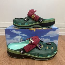 One Piece X Crocs Classic Clog Roronoa Zoro Size 10M