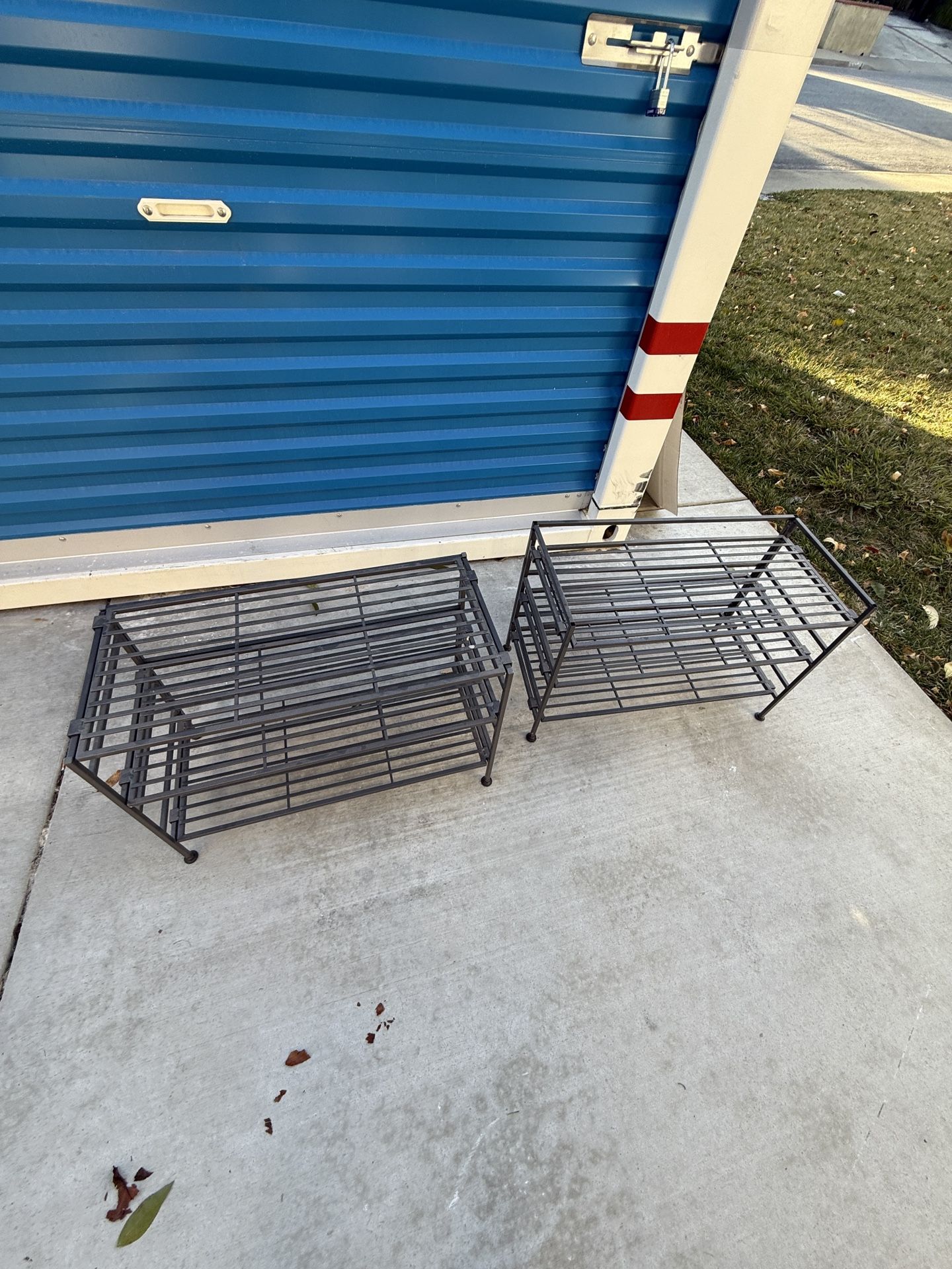 2 Metal Shoe Racks