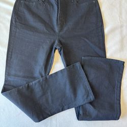 Size 14 Old Navy Blanck Jeans Button Extra High-Rise Kicker Boot-Cut  #6