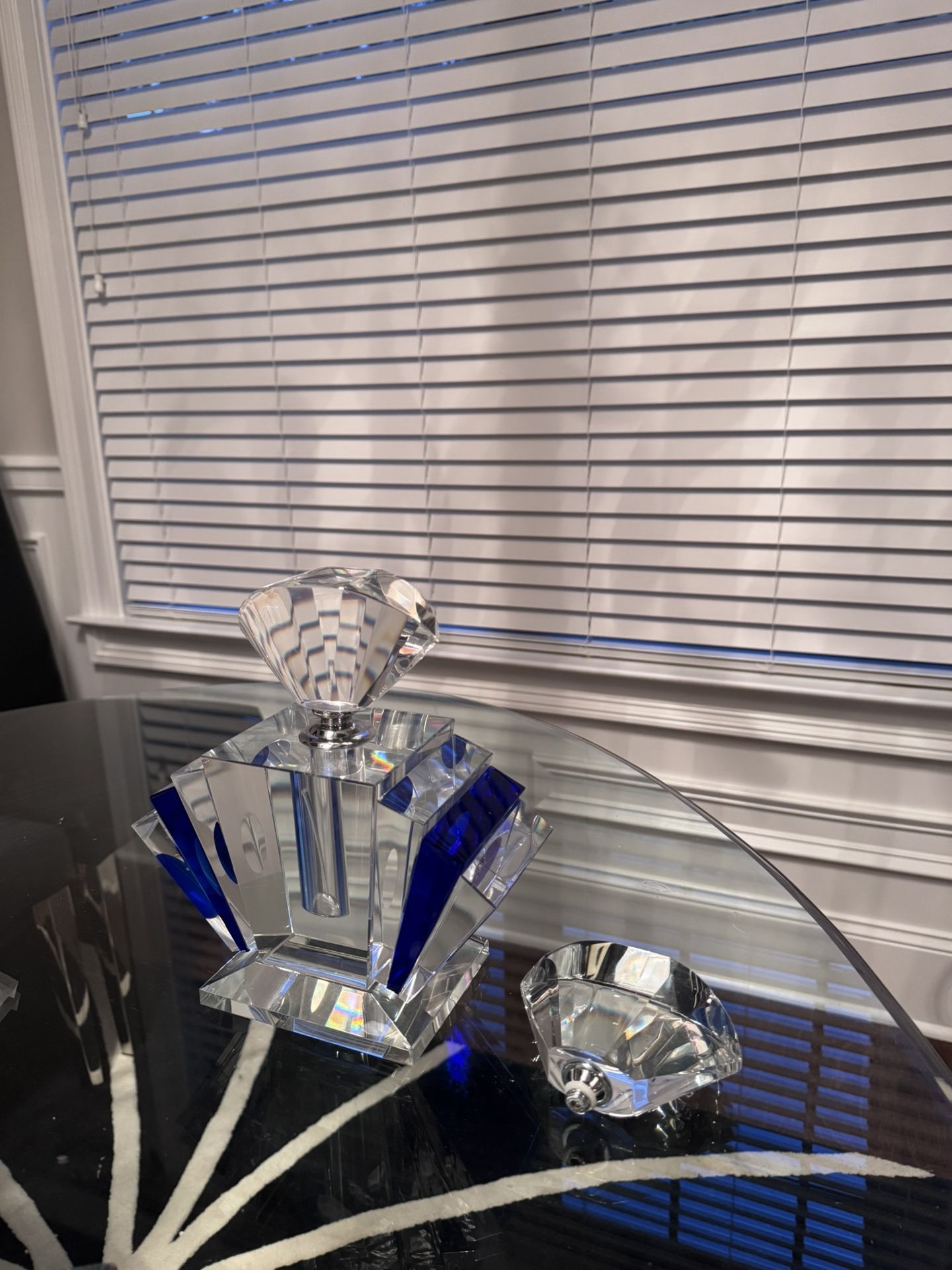 Lead Blue Crystal Perfume Bottle