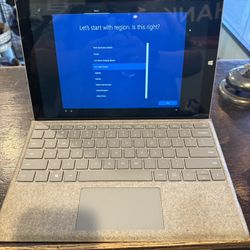 Windows Surface Pro, 256 GB, Windows 10 Pro, Has Crack & Dent On Top Left