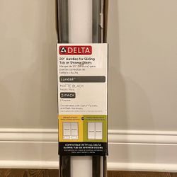Delta Lyndall 20 in. Sliding Shower and Bathtub Door Handles in Matte Black
