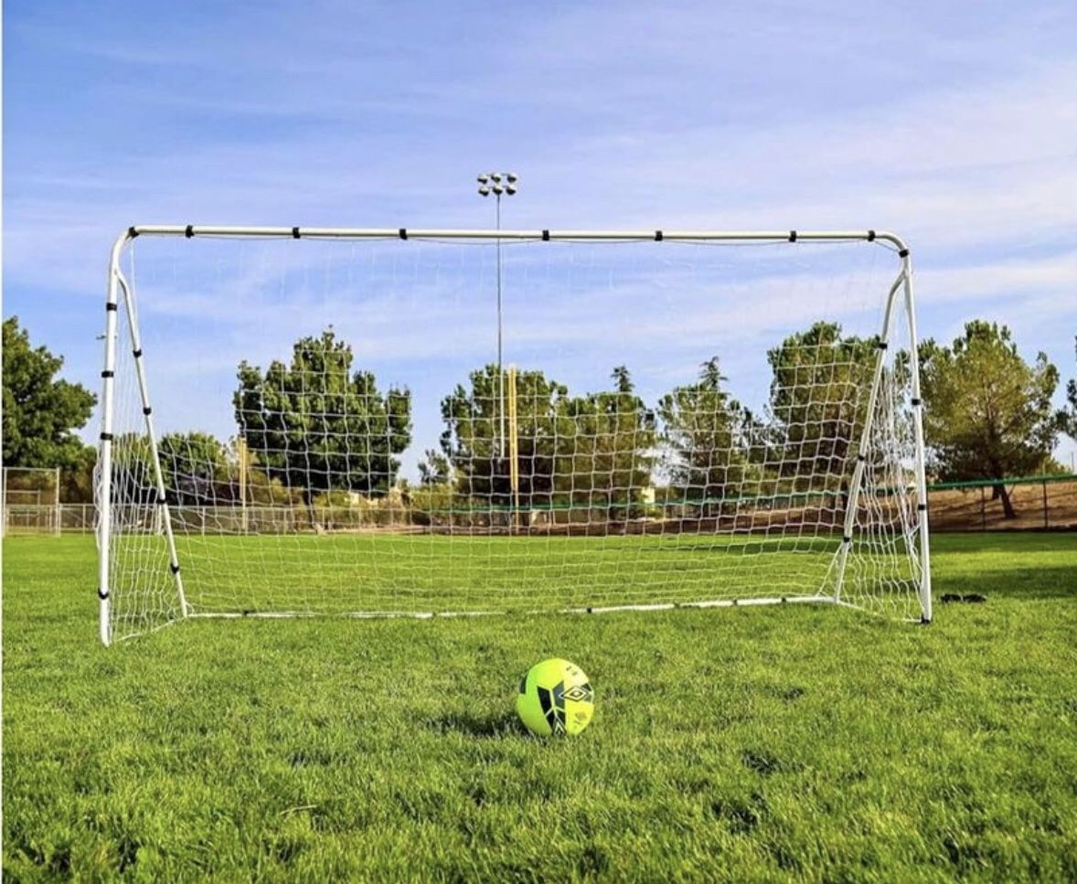 12 x 6 Soccer Goal for Backyard, Heavy Duty Steel Frame with Net for