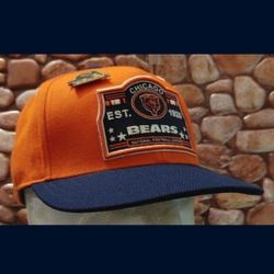 Chicago Bears Size 7 1/8 Reebok "CREST LOGO" Hat (NW/OT) UNWORN!😇 MINT CONDITION🤯 EXTREMELY RARE! Please Read Description.