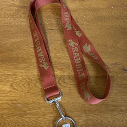 Western Cowboy Cowgirl Lanyard Strap ID Keychain SADDLE UP