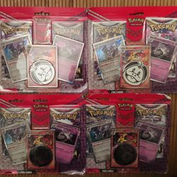 4x Of Pokémon Cards Foil Cards All Factory Sealed Brand New