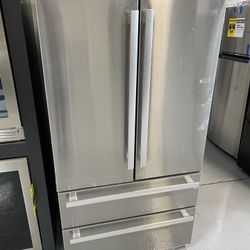 Sharp Stainless Steel French 4-Door Counter Depth Refrigerator 