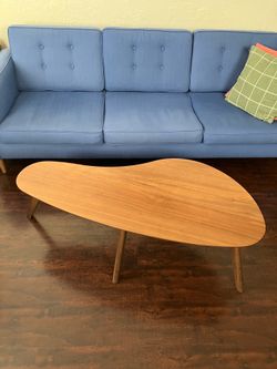 KIDNEY BEAN SHAPED COFFEE TABLE MCM STYLE