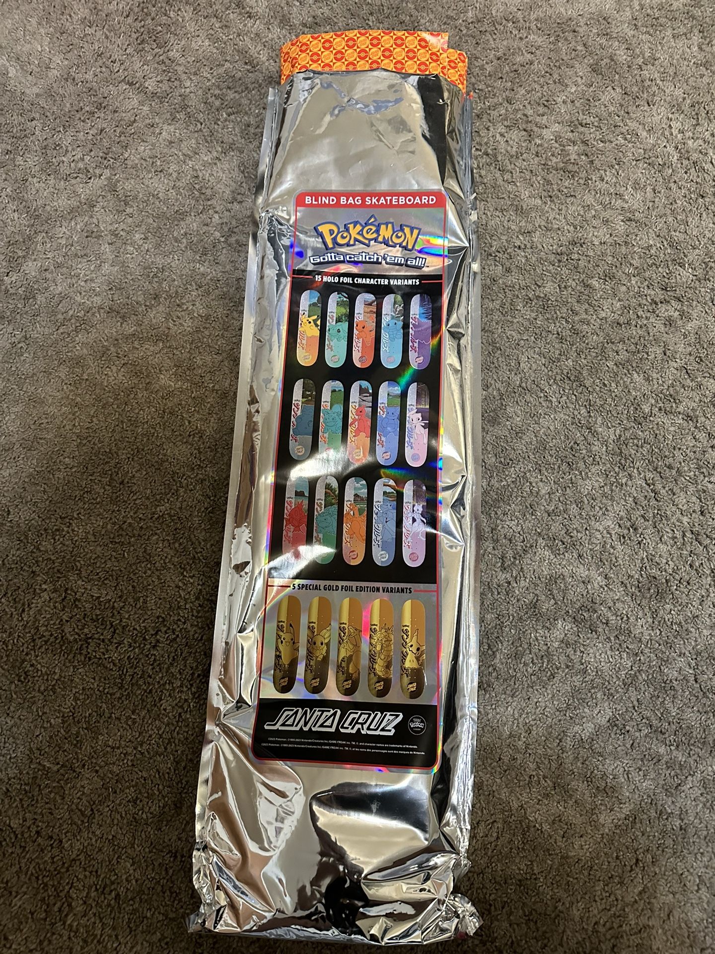 Pokemon Santa Cruz Skateboard Deck.