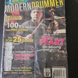 2006 2011 .. FACTORY SEALED.. Neil Peart .. Modern Drummer Magazines. (60$ Each) 