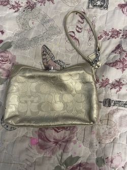 Gold y2k coach bag