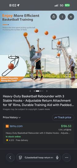 Brand New BASKETBALL RETURN (Hoop attachment))