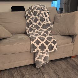 Spacious love Seat With Ottoman