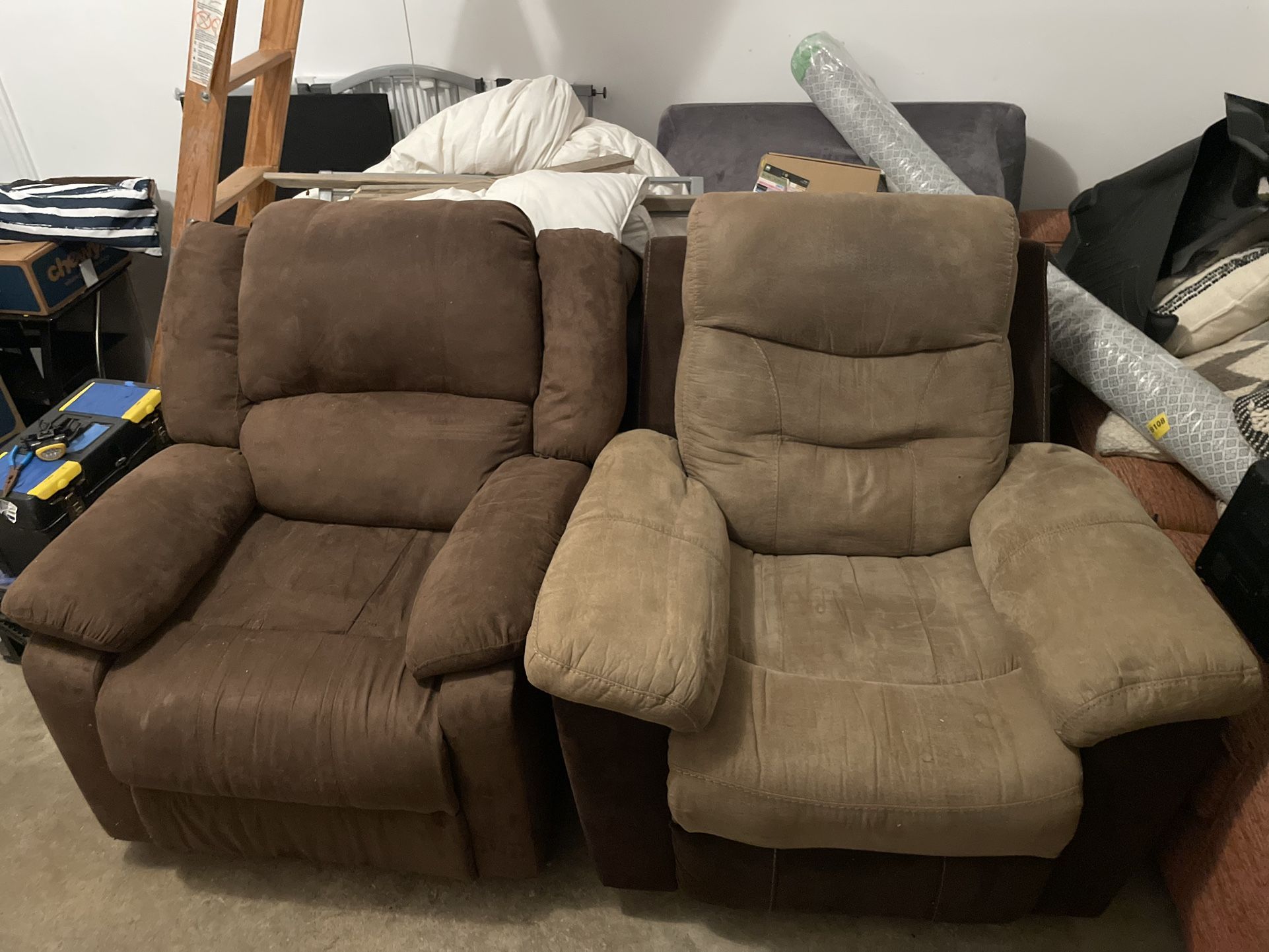 2 Recliners For Sale 