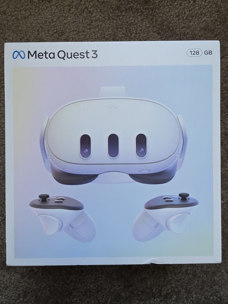 NIB Meta Quest 3 128GB VR Headset With Controllers
