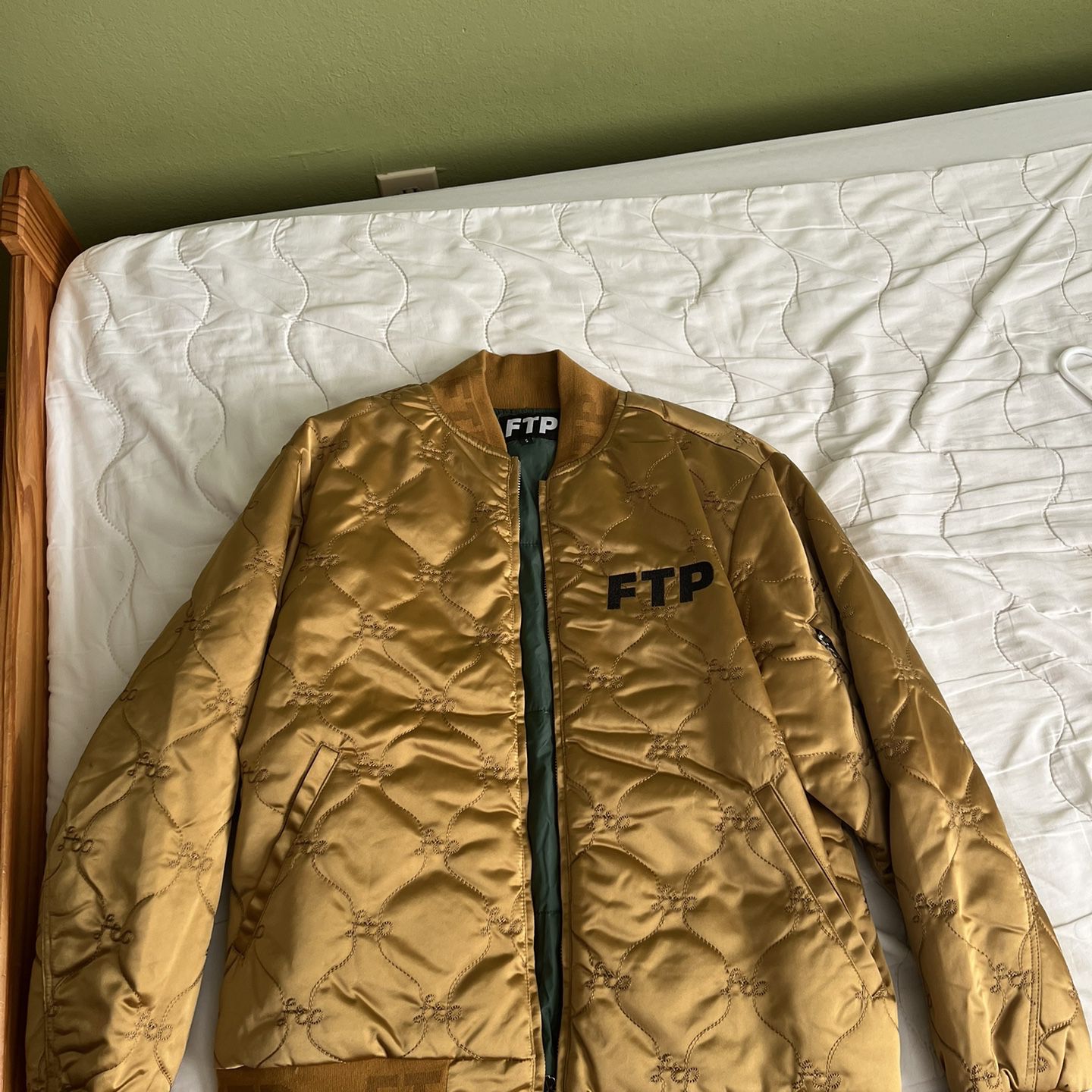 Authentic  FTP Gold Bomber (Size Small)