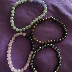 Assorted Stone Bracelets For Larger Wrists