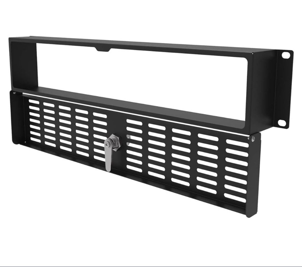 JINGCHENGMEI 2U Rack Mount Security Cover for 19-inch Server Rack