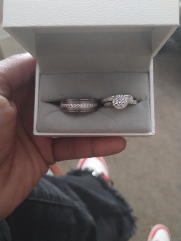 Sterling Silver Wedding Bands Size 6 W And 10 M